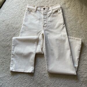 NWT Levi’s Ribcage Straight Ankle Cream High Rise Jeans Size 26/27
